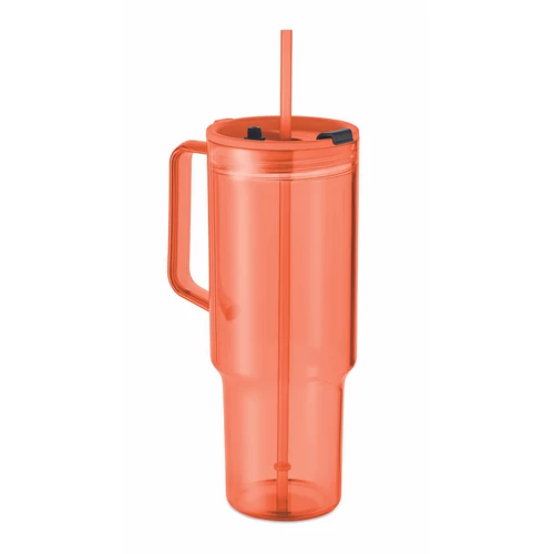 MUGORA RPET pohár 1200 ml, áttetsző narancssárga
