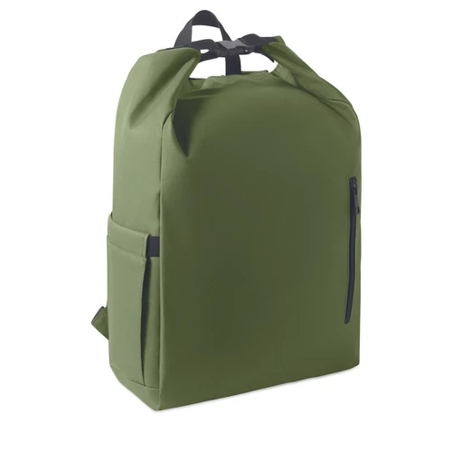 UNITON 15 col rolltop laptop hátizsák, katona zöld