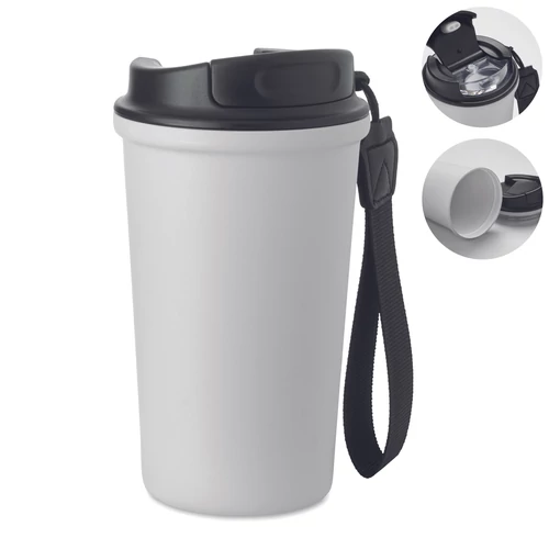 NAKANO Újrahaszn. acél pohár 400ml, fehér