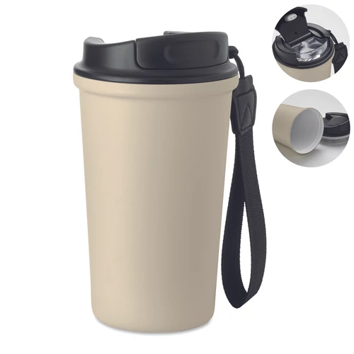NAKANO Újrahaszn. acél pohár 400ml, bézs