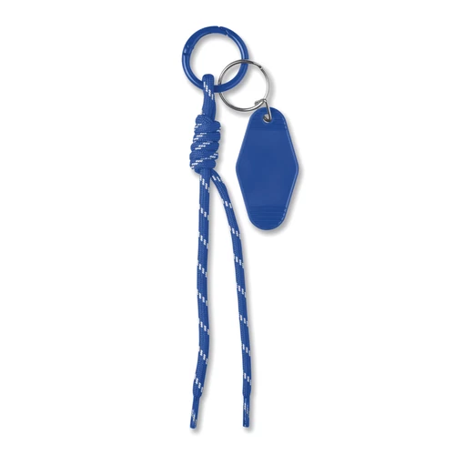 KEYBRAID Fonott zsinóros kulcstartó, királykék