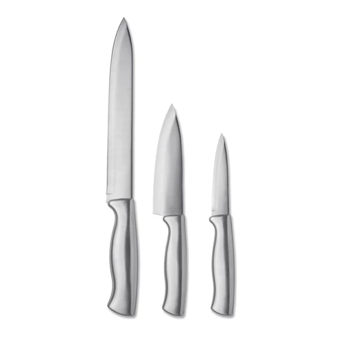 COCINERO Rozsdam. acél késkészlet, 3 db, ezüst
