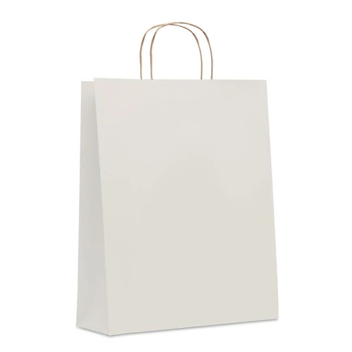 PAPER TONE L Nagy papír ajándéktasak, 90 g, fehér