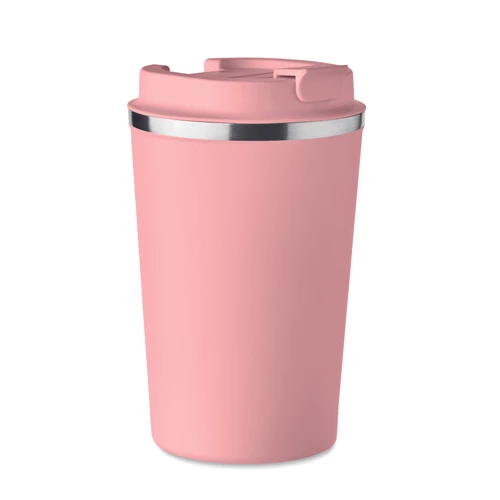 BRACE Duplafalú pohár, 350 ml, babarózsaszín
