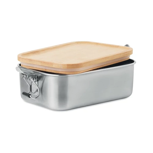 SONABOX Acél ételdoboz 750ml, fa