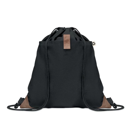 PANDA BAG Újrahaszn. pamut tornazsák, fekete