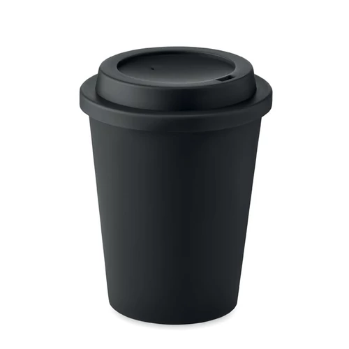 NOLA Duplafalú PP pohár 300 ml, fekete