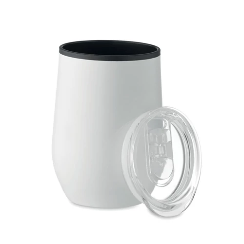 CHIN CHAN Duplafalú úti pohár 350 ml, fehér