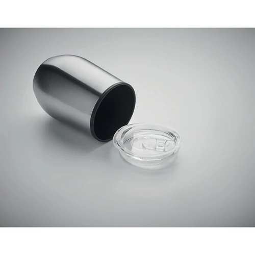 Duplafalú úti pohár 350 ml, ezüst