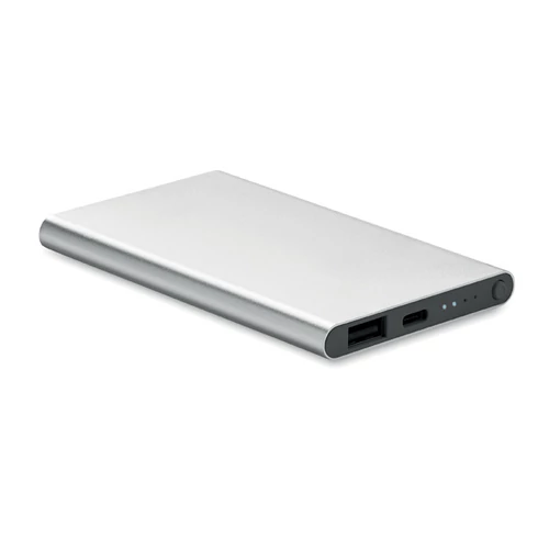 4000 mAh powerbank, C csatl., ezüst