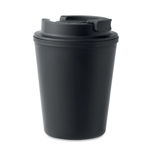 Újrahasznosított PP pohár 300 ml, fekete