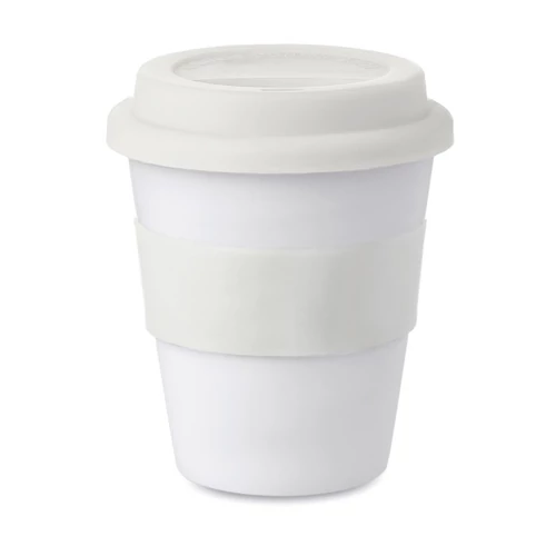 ASTORIA PP pohár szilikon fedél 350 ml, fehér
