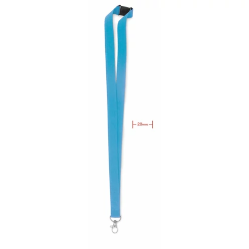 PANY Nyakpánt karabinerrel, 20 mm, türkiz
