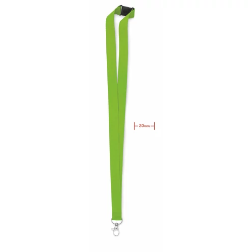 PANY Nyakpánt karabinerrel, 20 mm, lime