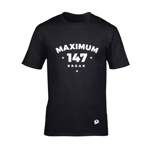 Férfi kereknyakú póló, fekete – MAXIMUM 147 BREAK