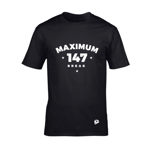 Férfi kereknyakú póló, fekete – MAXIMUM 147 BREAK