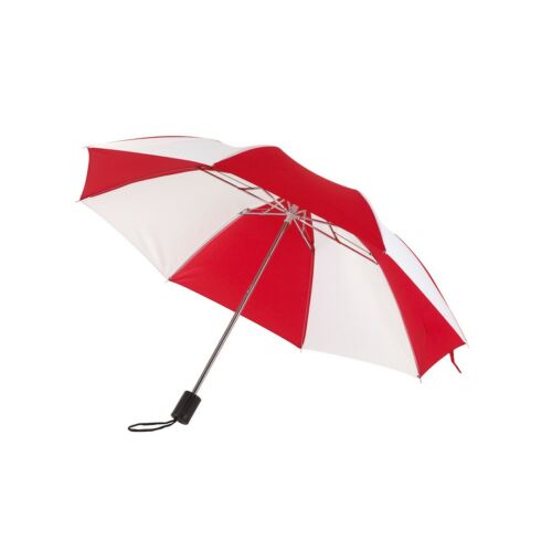 REGULAR összecsukható mechanikus esernyő, vörös, fehér