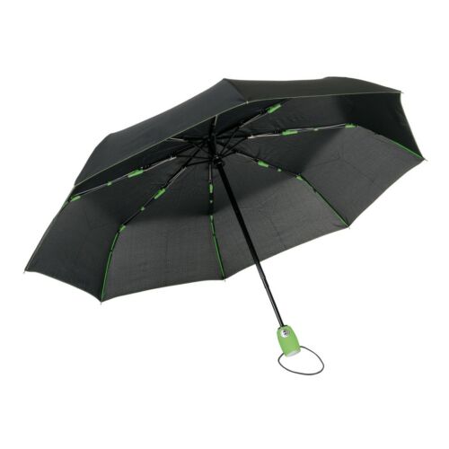 STREETLIFE automata viharálló összecsukható esernyő, fekete, világoszöld