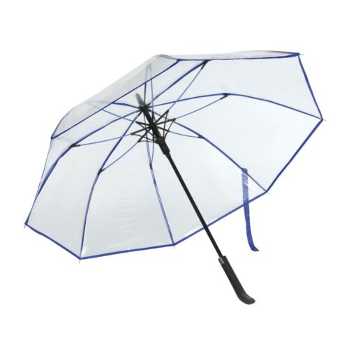 VIP automata esernyő, átlátszó, kék