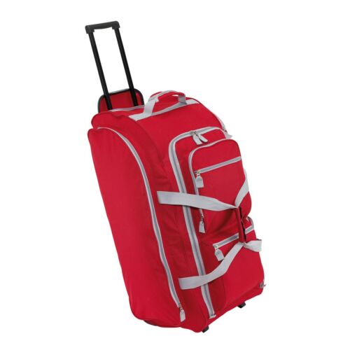 9P gurulós utazó táska, vörös, szürke