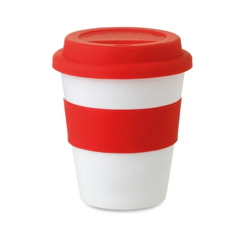 ASTORIA PP pohár szilikon fedél 350 ml, piros