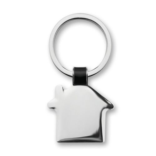 HOUSY Ház alakú kulcstartó, fekete