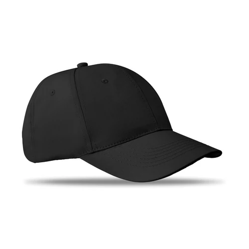 BASIE 6 paneles baseball sapka, fekete