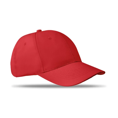BASIE 6 paneles baseball sapka, piros