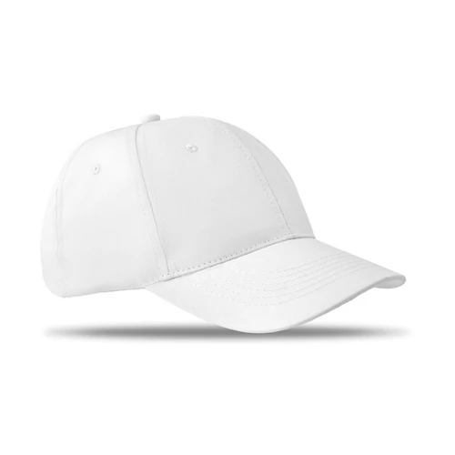 BASIE 6 paneles baseball sapka, fehér