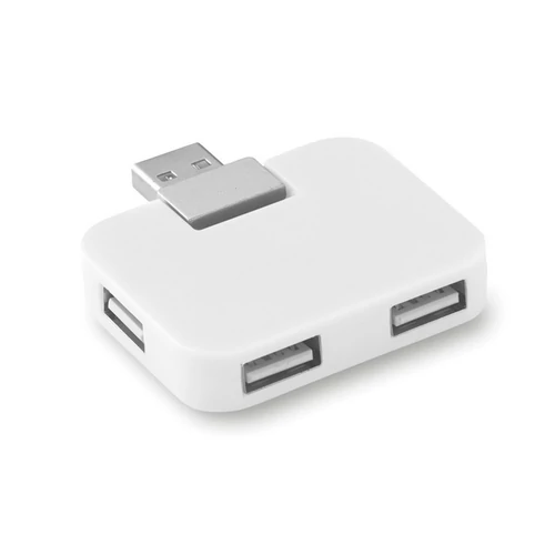 SQUARE 4 portos USB elosztó, fehér