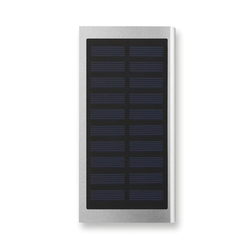 SOLAR POWERFLAT 8000 mAh napelemes powerbank, matt ezüst