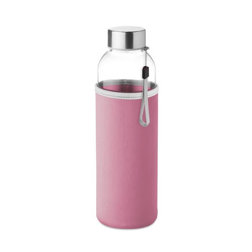 UTAH GLASS Üveg palack 500 ml, babarózsaszín