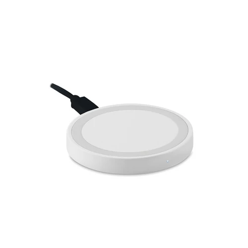 WIRELESS PLATO Kerek vezeték nélküli töltő 5W, fehér
