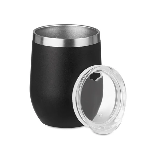 CHIN CHIN Duplafalú bögre 300 ml, fekete